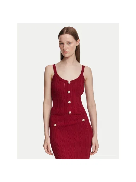 Guess Τοπ Μπορντό Slim Fit