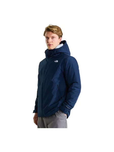 Kurtka The North Face z kapturem niebieska