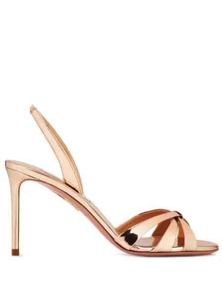 Pantofi cu toc Aquazzura slingback auriu