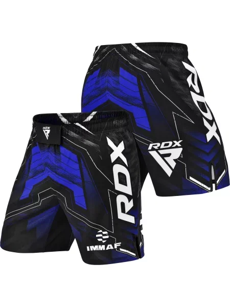 Spodenki treningowe męskie RDX IMMAF Approved MMA Fight & Training niebieskie