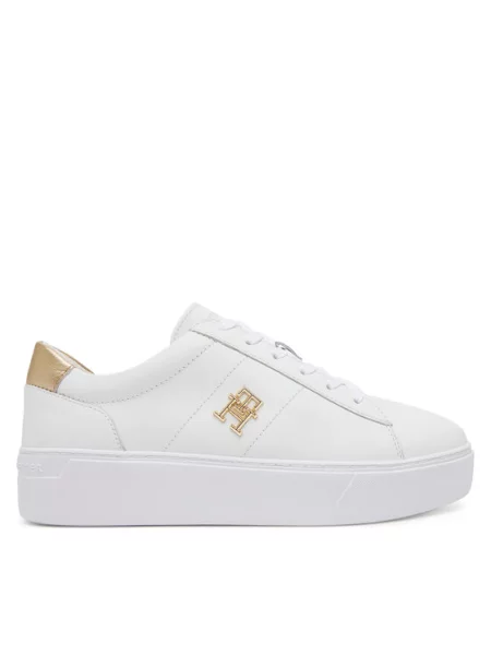 TOMMY HILFIGER Tenisky zlatá bílá