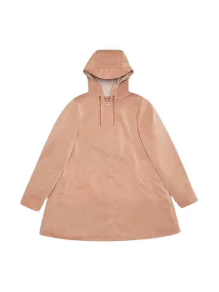 Kurtka Rains w kształcie litery A różowa