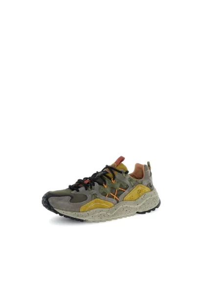 Sneakersy Flower Mountain zamszowe w kwiatki zielone