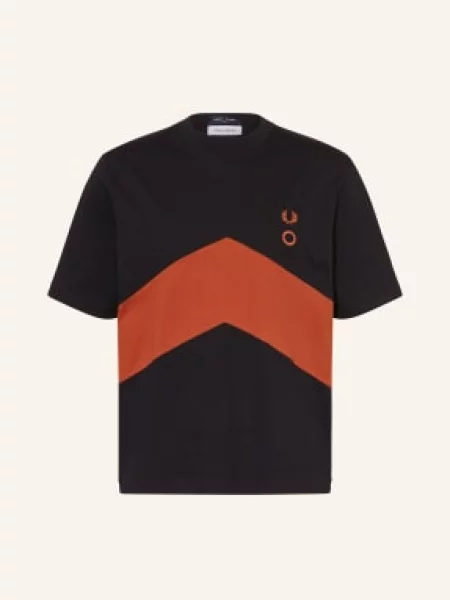Fred Perry Tričko / tmavě oranžová černá
