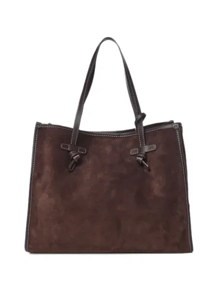 Geantă shopper Gianni Chiarini din piele de căprioară maro