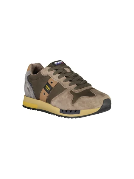 Sneakersy Blauer skórzane zielone