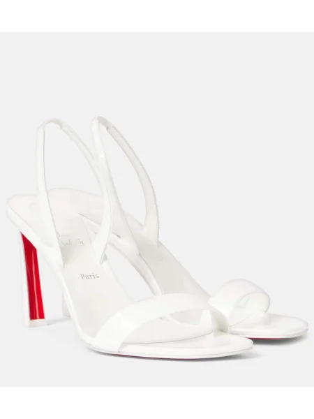 Sandale Christian Louboutin din piele de lac negru