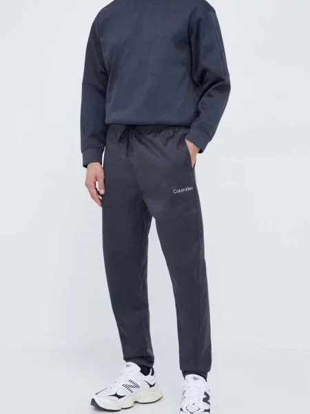 Melange nadrág Calvin Klein szürke