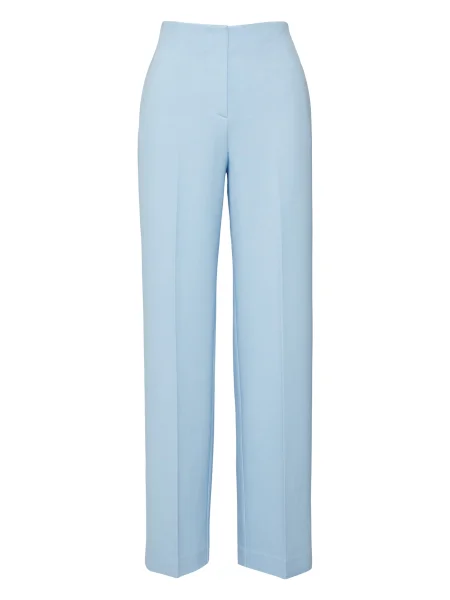 COMMA Hlače na rob svetlo modra
