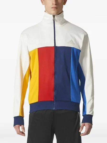 Strečové vícebarevný polotričko Adidas s autogramem šedé