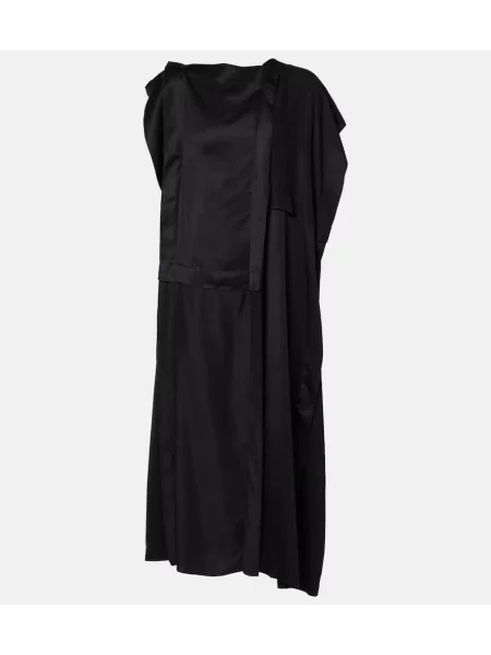 Sukienka midi Mm6 Maison Margiela do kolan garniturowa czarna