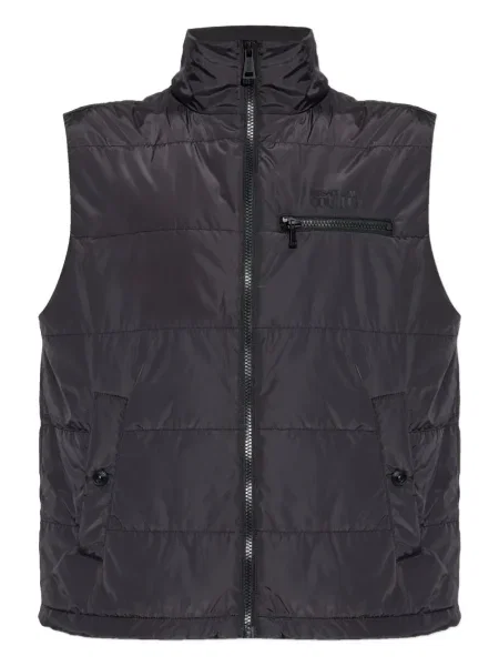 Pikowana kamizelka jeansowa Versace Jeans Couture czarna