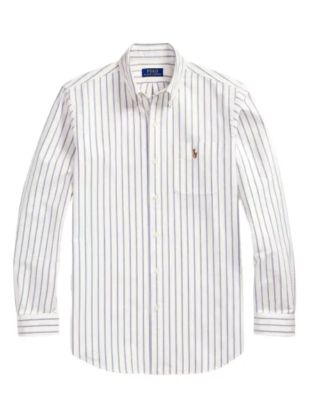 Tricou polo Polo Ralph Lauren cu imagine cu dungi din țesătură twill albastru