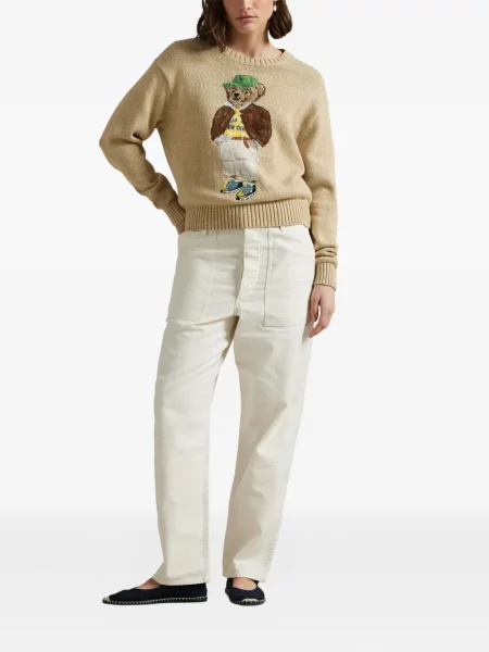 Căciulă Polo Ralph Lauren cu broderie cu dungi cowboy roșu