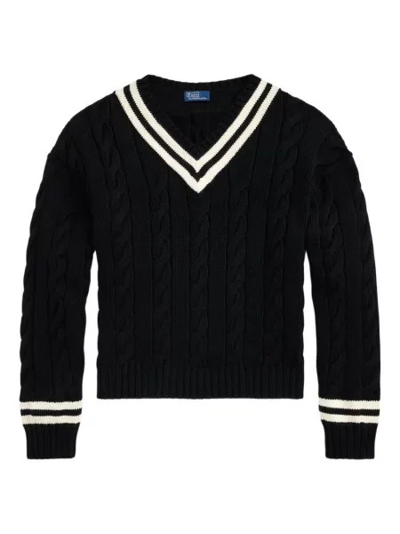 Дълго мрежеста тениска Polo Ralph Lauren с кръгло деколте зелено