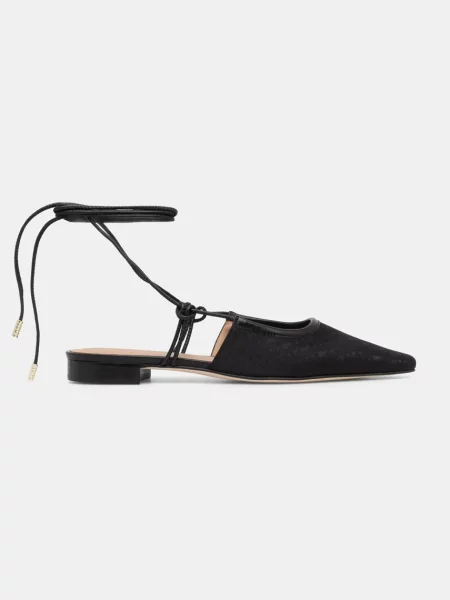 Балетки Boss с открытой пяткой черные