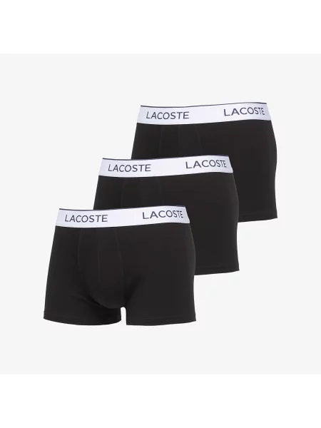 Obcisłe bokserki z mieszanka bawełny w zestaw 3 szt. Lacoste czarne