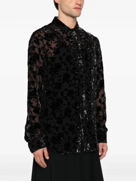 Cămașă Ann Demeulemeester cu model floral negru