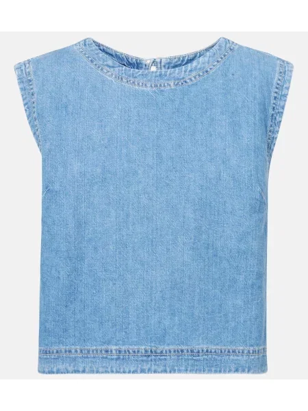 Top Velvet de catifea albastru