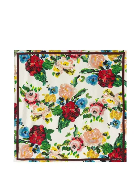 Fular Stine Goya de mătase cu model floral cu imagine