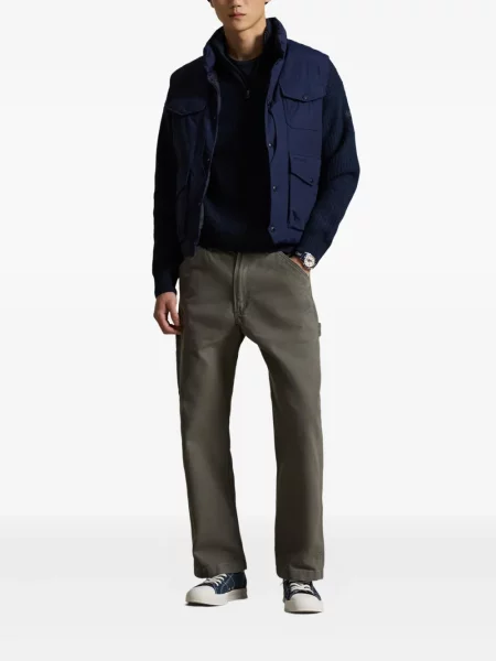 Șapcă Polo Ralph Lauren cu broderie din țesătură twill în carouri albastru