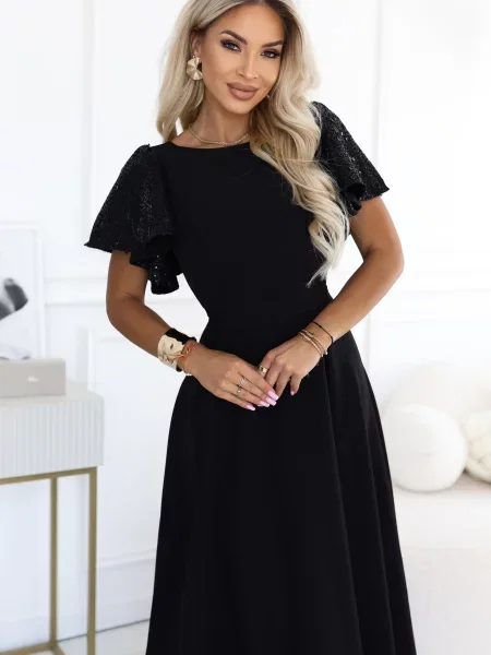 Maksi haljina Numoco crna