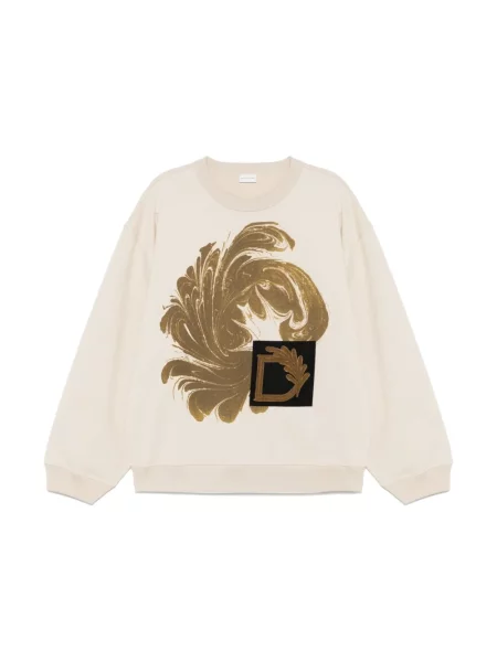 Bluza Dries Van Noten z nadrukiem beżowa