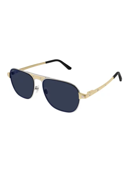 Cartier Okulary Przeciwsłoneczne gold niebieskie