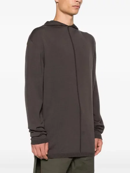 Hanorac cu glugă Rick Owens de lână maro