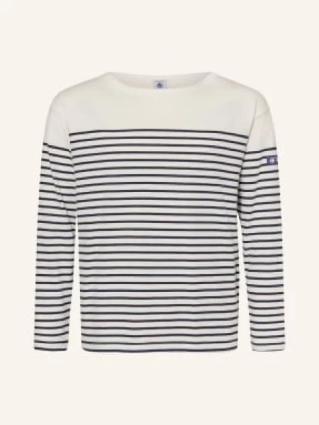 Petit Bateau Tričko S Dlouhým Rukávem tmavě modrá bílá