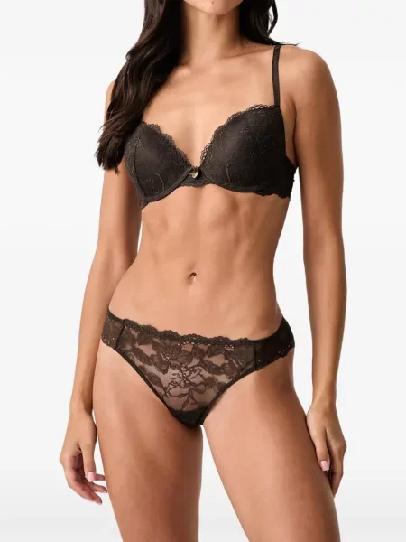 Sutien Twinset din dantelă maro