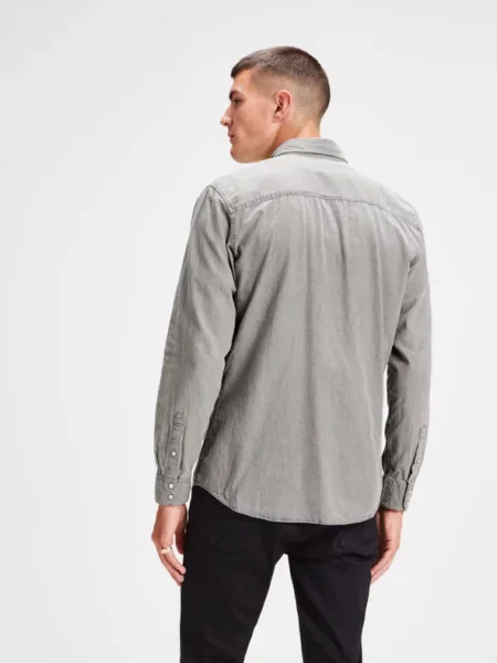 Πουκάμισο Jack & Jones γκρι