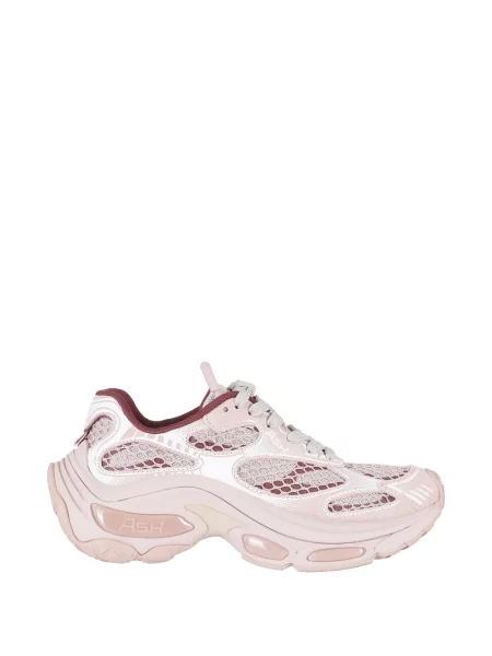 Sneakerși Ash cu șireturi din dantelă roz