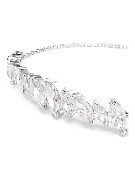 Swarovski bransoletka metalowa z cyrkonią MESMERA biała