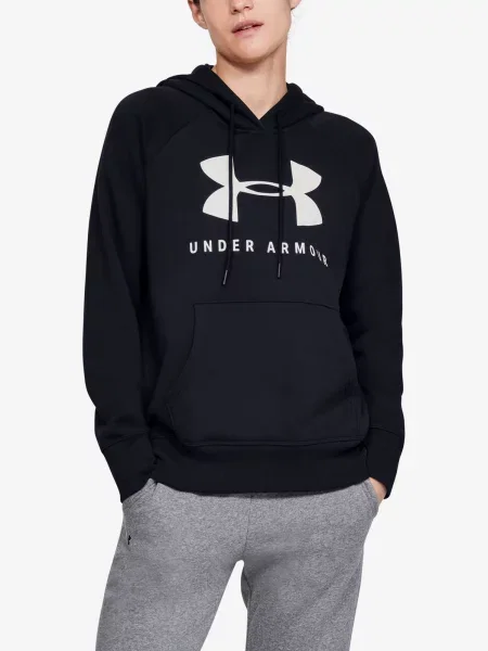Hanorac cu glugă Under Armour din fleece negru