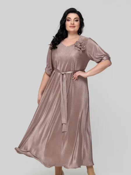 Сукня максі All Posa пудра