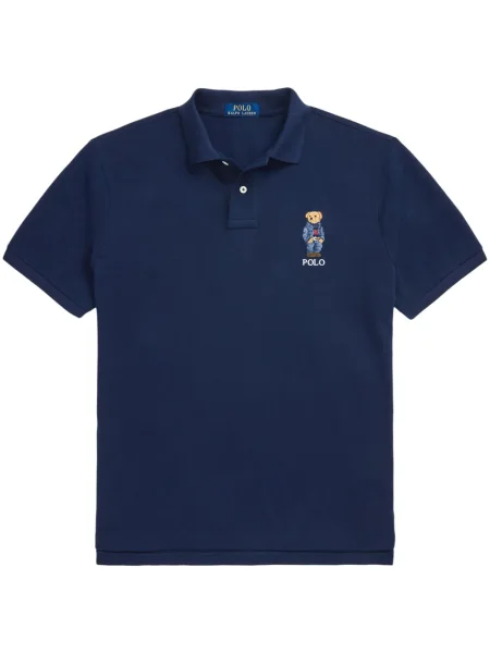 Ριγέ μπλούζα Polo Ralph Lauren με κέντημα με στρογγυλή λαιμόκοψη πράσινο