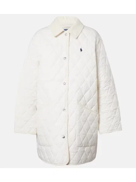 Palton Polo Ralph Lauren de catifea cord alb