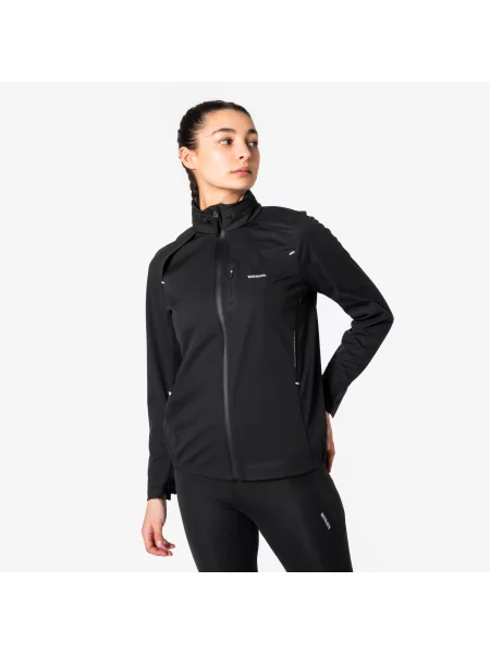 Kurtka do biegania Kiprun Run Warm czarna