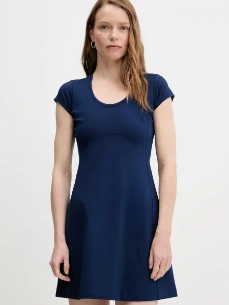 Calvin Klein Jeans sukienka mini rozkloszowana granatowy