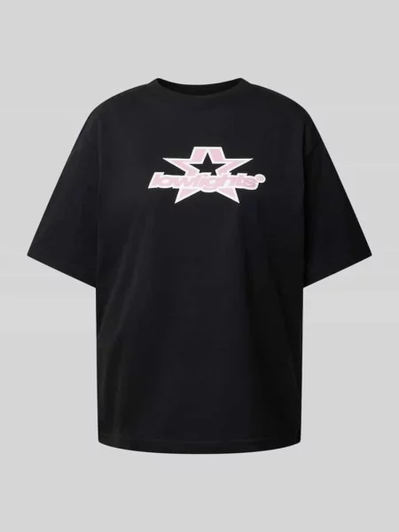 T-shirt o kroju oversized z nadrukiem z logo model ‘SUPERSTAR’ Low Lights Studios czarna