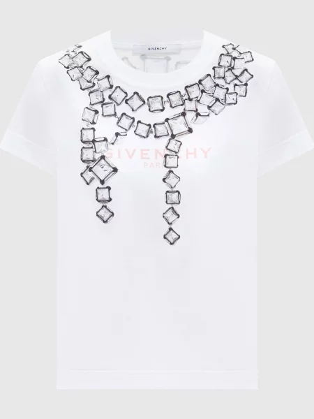 Футболка Deconstructed Crystals Givenchy біла