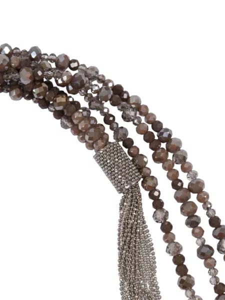 Colier Peserico cu mărgele argintiu