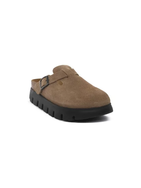 BIRKENSTOCK Pantofle Boston šedobéžová černé