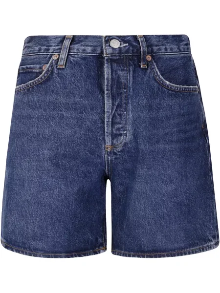 Pantaloni scurți Agolde cu talie înaltă albastru