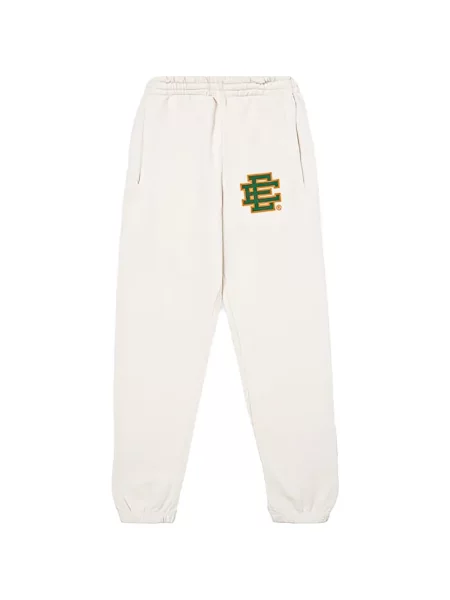Pantaloni Eric Emanuel cu imagine alergare alb