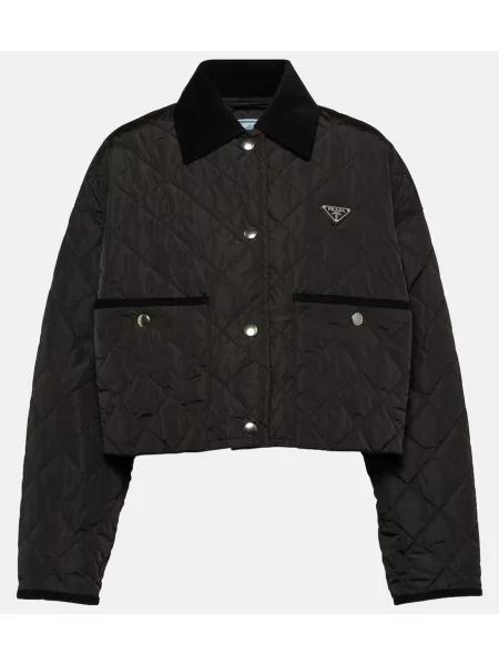 Zkrácená bunda Prada černá