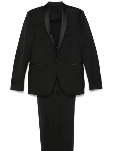 Вълнен костюм костюм Tagliatore черно