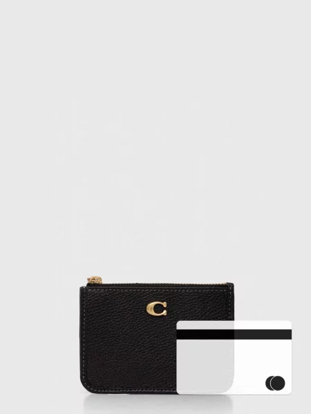 Portofel Coach din piele negru