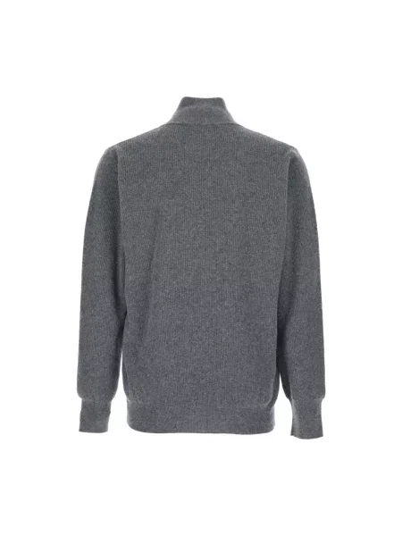 Krótki sweter Roberto Collina wełniany szary